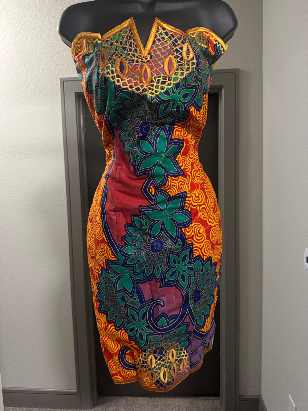 Vibrant hand made dress